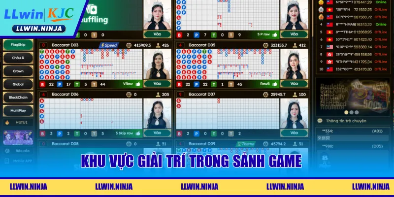 Khu vực giải trí trong sảnh game